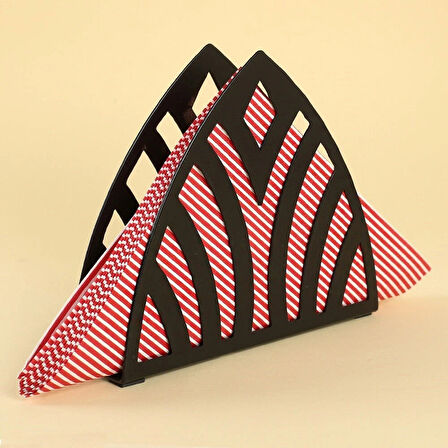 Leyloş Home Dom Siyah Metal Peçetelik