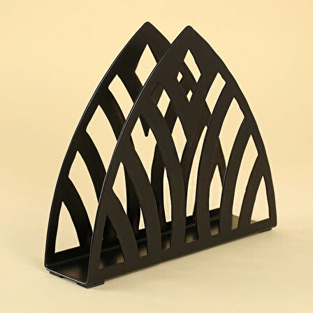 Leyloş Home Dom Siyah Metal Peçetelik