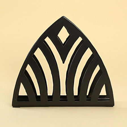 Leyloş Home Dom Siyah Metal Peçetelik