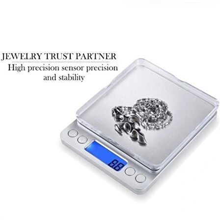 Leyloş Dijital Hassas Mutfak Terazisi Hassas Tartı 2000 Gr/01 Gr Hassasiyet