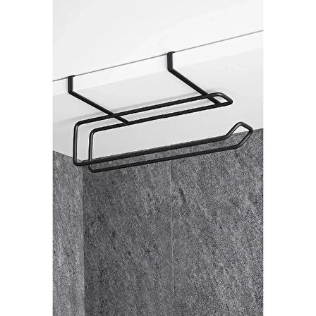 Siyah Dolap İçi Kağıt Havluluk Askı