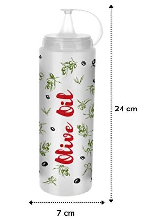 Leyloş Şeffaf Kapaklı Sızdırmaz Yağlık Sosluk Şişesi Plastik Yağdanlık Master Chef Ap-9471