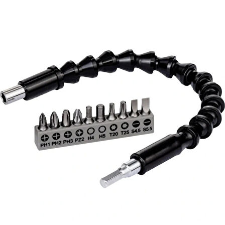 Esnek Şaftlı Tornavida Ucu Seti