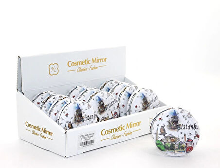 Taşlı İstanbul Tasarımı El Aynası Kalın Model 8