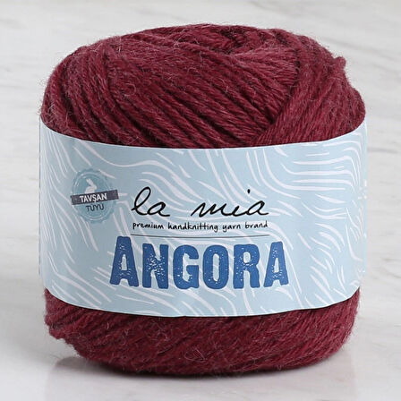 Leyloş Angora Bordo El Örgü İpi - L005 - 34217