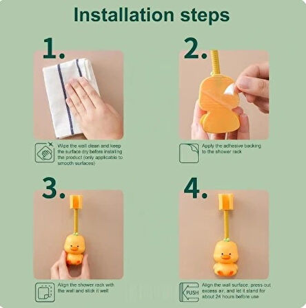 Hayvan Figürlü Duş Başlığı Tutucu