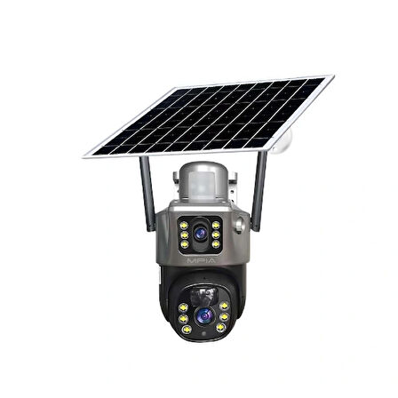3 Mp + 3 Mp Çift Lens Solar Tf Kart Girişli 4g Kamera