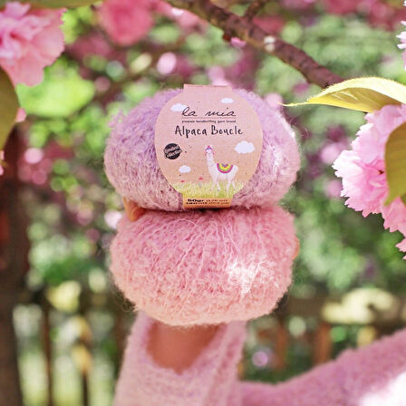 Leyloş Alpaca Boucle 50 Gr Gri El Örgü İpi - L302 - 34385