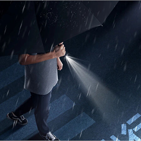 Siyah El Fenerli Şemsiye