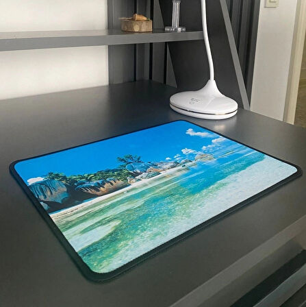 Leyloş 25x32 Cm Küçük Boy Mouse Pad Manzara Ada