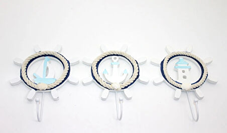 Ahşap Marin Dümenli Askılık