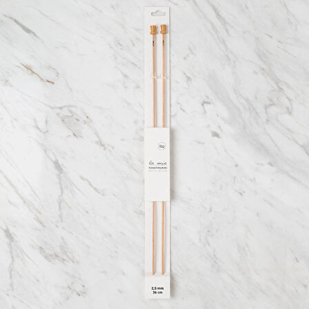 Leyloş Whitewood 2.5 Mm 36 Cm Ahşap Örgü Şişi