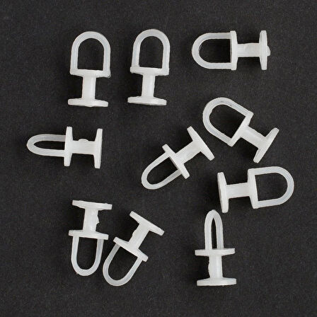 Leyloş Perde Düğmesi 10 Adet Yuvarlak Tabanlı