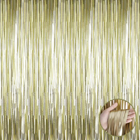 Mat Altın Püsküllü Kapı Perdesi