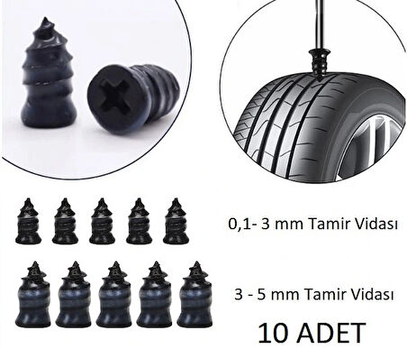 Lastik Tamir Kiti Kauçuk Vida Seti