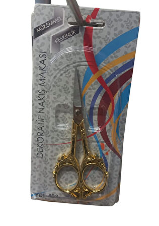 Nakış Makası Dekoratif Altın Ybl-403 Model 14