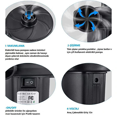 İki Yönlü Elektrikli Hava Pompası