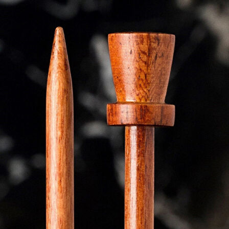 Leyloş Rosewood 6 Mm 36 Cm Ahşap Örgü Şişi
