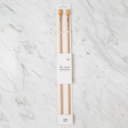 Leyloş Whitewood 6 Mm 36 Cm Ahşap Örgü Şişi