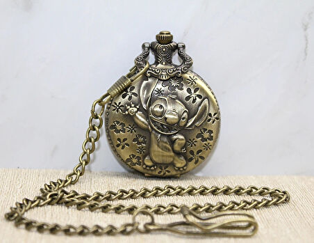 Stitch Tasarımlı Köstekli Saat