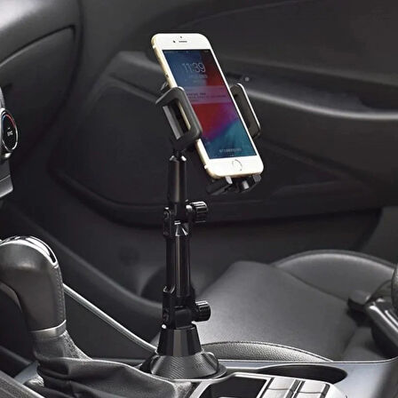 Leyloş Teleskopik Araç Bardak Yerine Giren Telefon Tutucu