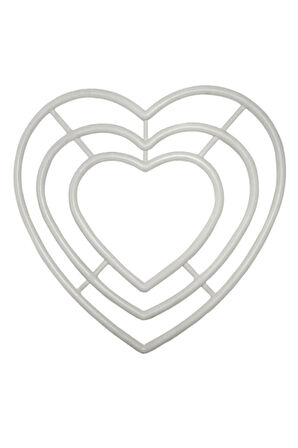 Kalp Makrome Halkası 3'lü 20 Cm