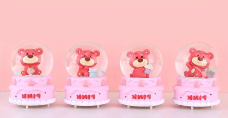 Ayıcıklı Işıklı Kar Küresi 7 Cm