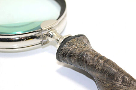 Pirinç Boynuz Saplı Büyüteç Model 2