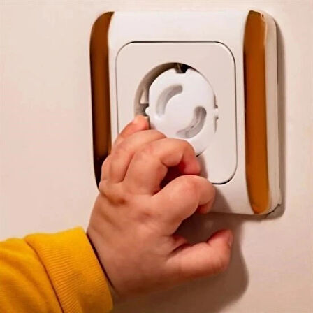 Leyloş Bebek Çocuk Priz Koruma Kapağı (6 Adet) Çocuk Güvenliği, Priz Muhafazası, Priz Kapatıcı