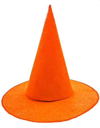 Turuncu Keçe Cadı Şapkası