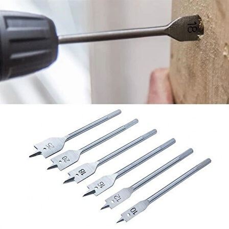 Leyloş 6 Parça Tahta Ahşap Oyma Yaprak Matkap Ucu Seti