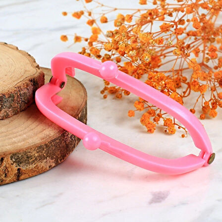 Leyloş Plastik Cüzdan Klipsi-pembe