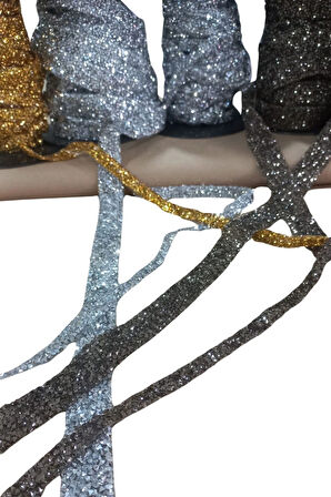 Silikonlu Yapıştırma Taş 1 Cm Gümüş 5 Metre