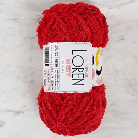 Leyloş Mery Kırmızı El Örgü İpi - M410 - 34316