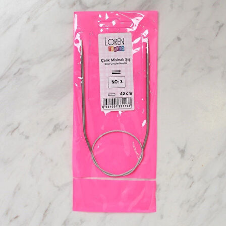 Loren Crafts 3 Mm  Çelik Misinalı Şiş 40 Cm