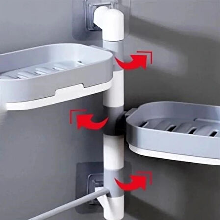 Leyloş Çoklu Sabun Tutucu Fonksiyonel Banyo Sabunluk