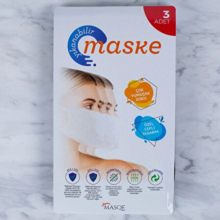 Leyloş 3 Adet Yıkanabilir Maske
