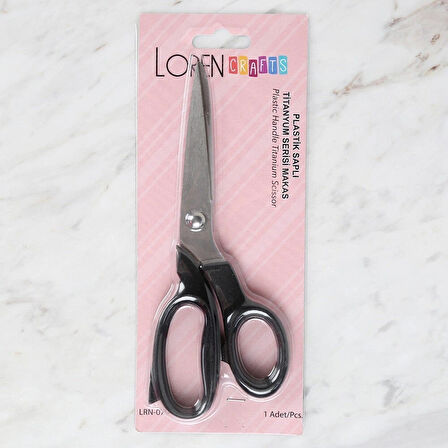 Leyloş Crafts Plastik Saplı Titanyum Makas Siyah Lr