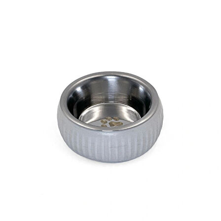 Leyloş Organik Seramik Mama Kabı Gri