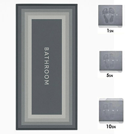 Leyloş Sihirli Süper Su Emici Kaymaz Tabanlı Uzun Paspas 40*120 Cm