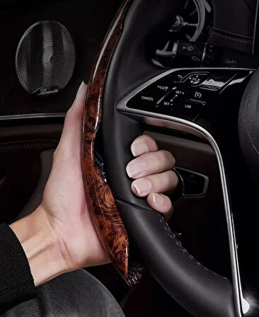 Ahşap Tasarımlı Direksiyon Simidi Koruma Kılıfı 2 Li