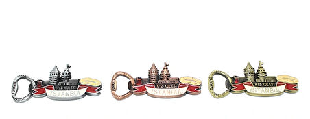 Metal İstanbul Temalı Yöresel Magnet Açacak Model 3