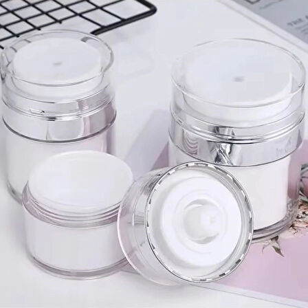 Leyloş Hava Pompalı Doldurulabilir Vakumlu Krem,fondoten Sıvı Kozmetik Ürün Şişesi