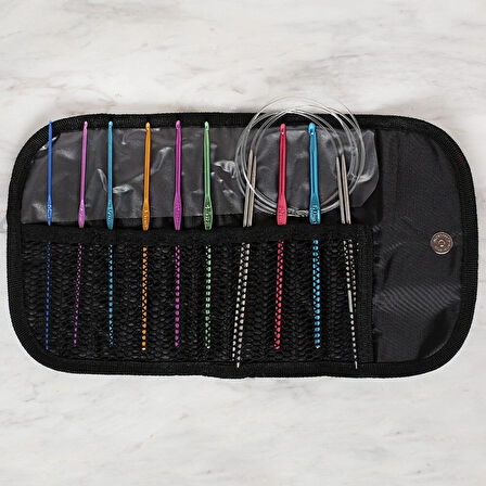 Leyloş Çantalı Tığ Ve Örgü Aksesuarları Seti