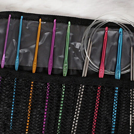 Leyloş Çantalı Tığ Ve Örgü Aksesuarları Seti