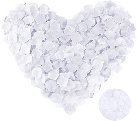 Beyaz Renk Gül Yaprağı - 10 Paket 1000 Adet