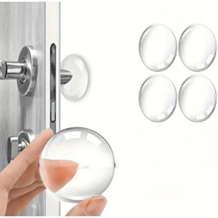 Şeffaf Silikon Mobilya Ve Kapı Durdurucu Darbe Pedi 4'lü Set