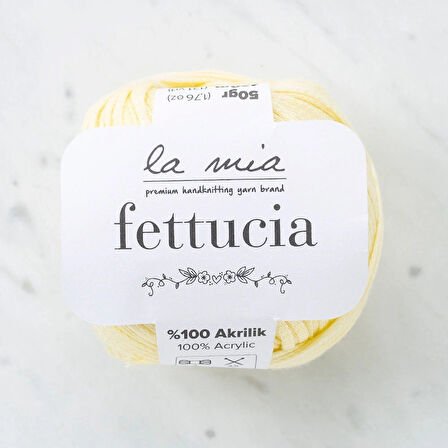 Leyloş Fettucia Toz Sarı El Örgü İpi - L028 - 33878