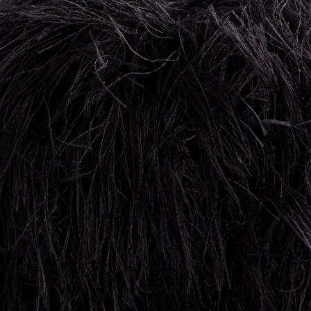 Leyloş Luna Tavşan Tüyü Siyah El Örgü İpi - R004 - 34002