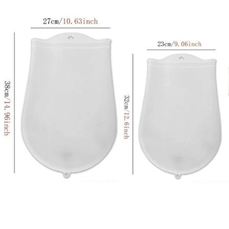 Leyloş Orta Hamur Torbası Silikon Şeffaf Hamur Yoğurma Torbası Ekmek Makarna Mantı  Hamuru Kolay Yo